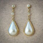 Jewelry Earrings Yellow Gold Pearl CZ
