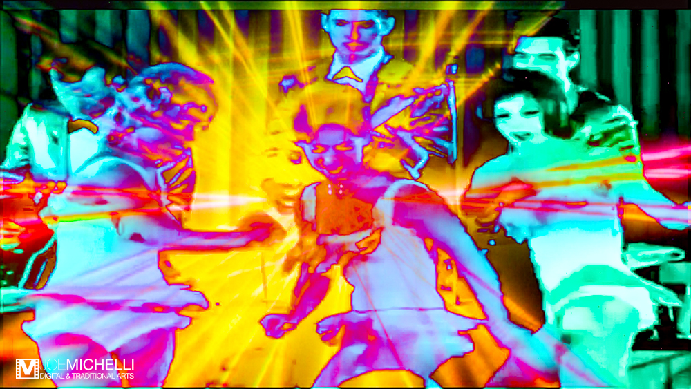Digital Graphic Psychedelic Imagery Captured from Video Art 2nd Law Series "Space Dance 2"