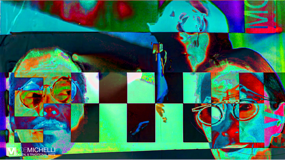 Digital Graphic Psychedelic Imagery Captured from Video Art 2nd Law Series "Space Faces"