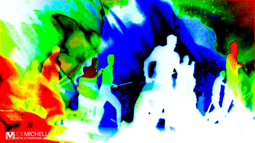 Digital Graphic Psychedelic Imagery Captured from Video Art Disconnected Series "Charge!"