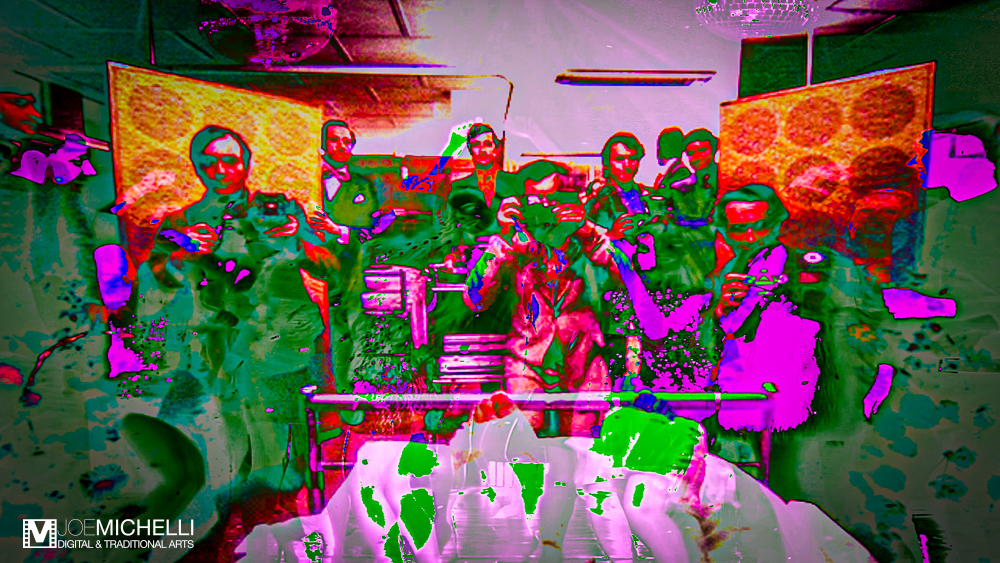 Digital Graphic Psychedelic Imagery Captured from Video Art Disconnected Series "Paparazzi"
