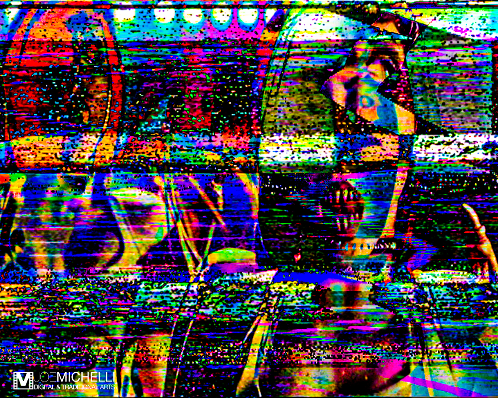 Digital Graphic Psychedelic Imagery Captured from Video Art Hilltop 25 Series "Vamp Dance 2"