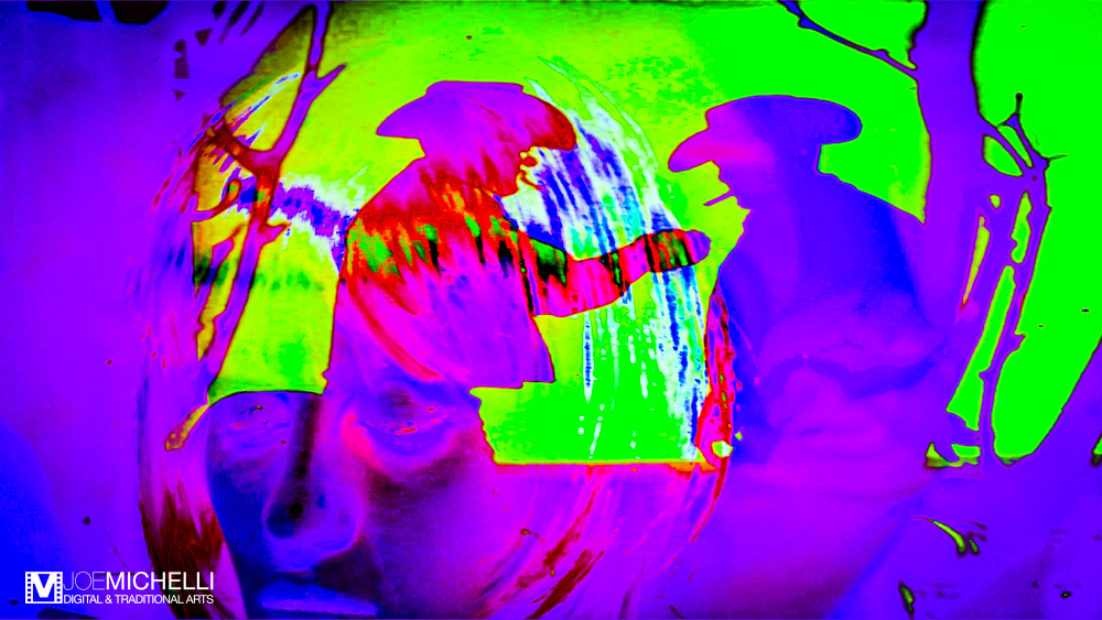 Digital Graphic Psychedelic Imagery Captured from Video Art Luvinit Series "Cowboy Disco"