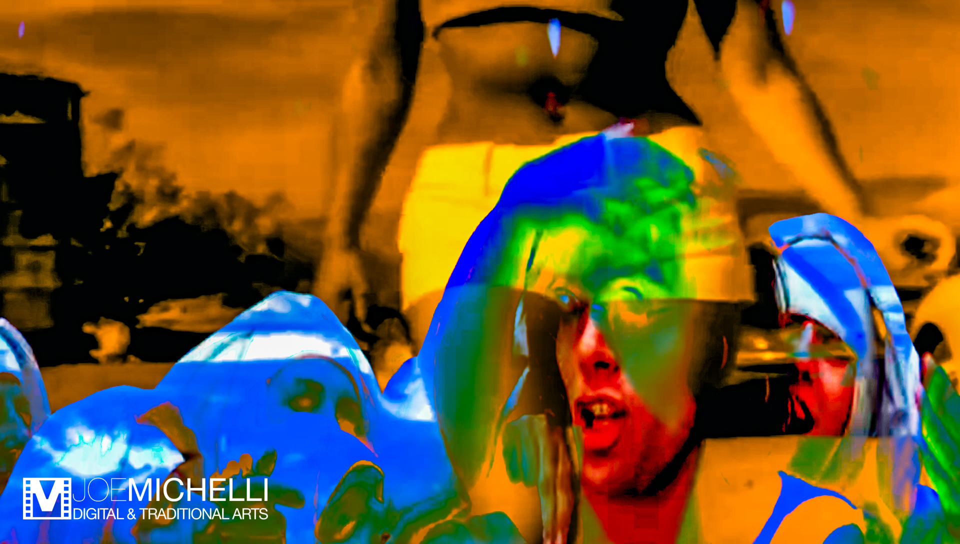 Digital Graphic Psychedelic Imagery Captured from Video Art, Halloween Series "KR Devils" 11