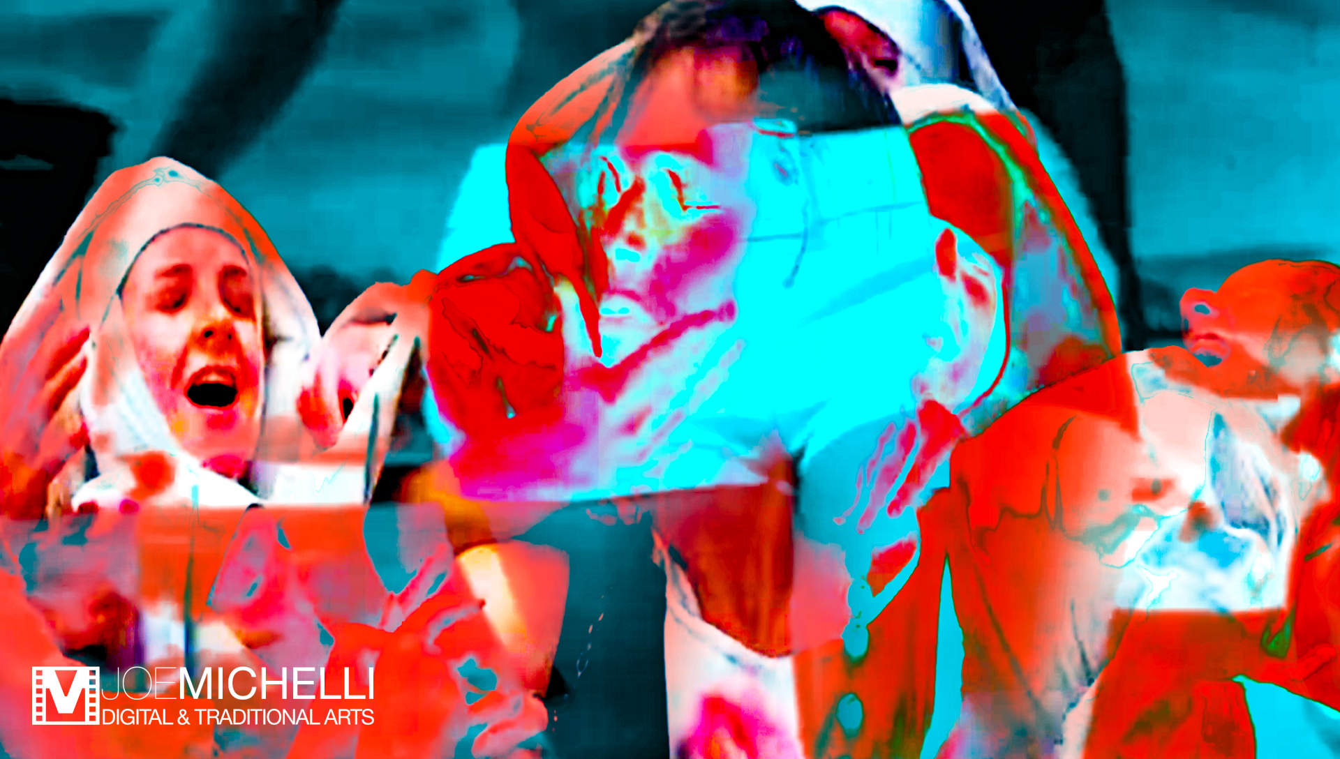 Digital Graphic Psychedelic Imagery Captured from Video Art, Halloween Series "KR Devils" 14