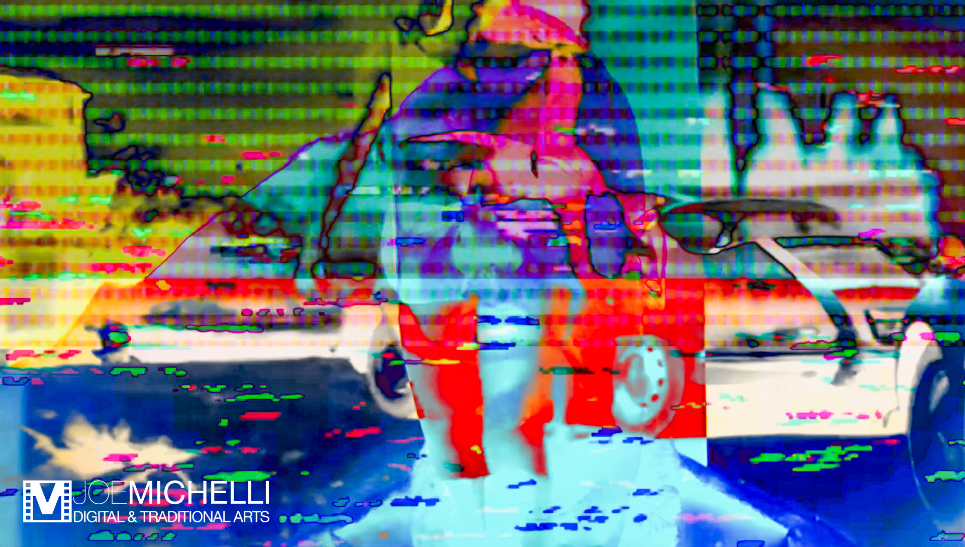 Digital Graphic Psychedelic Imagery Captured from Video Art, Halloween Series "O Reed" 6