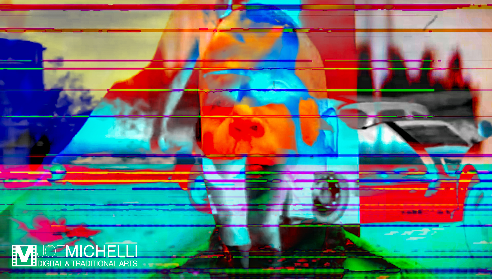 Digital Graphic Psychedelic Imagery Captured from Video Art, Halloween Series "O Reed" 8